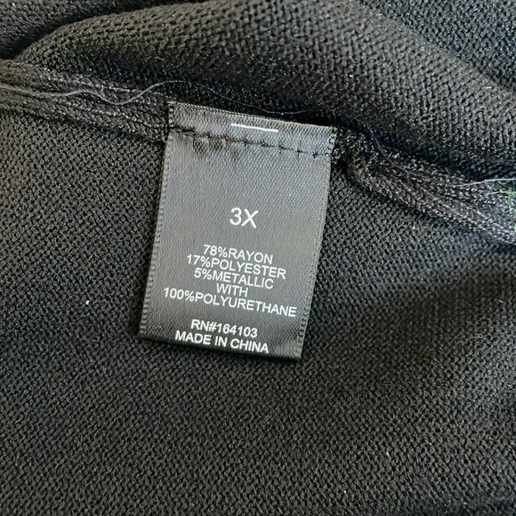 Black Knit Vegan Leather Dress XL Say What? - Picture 7 of 7